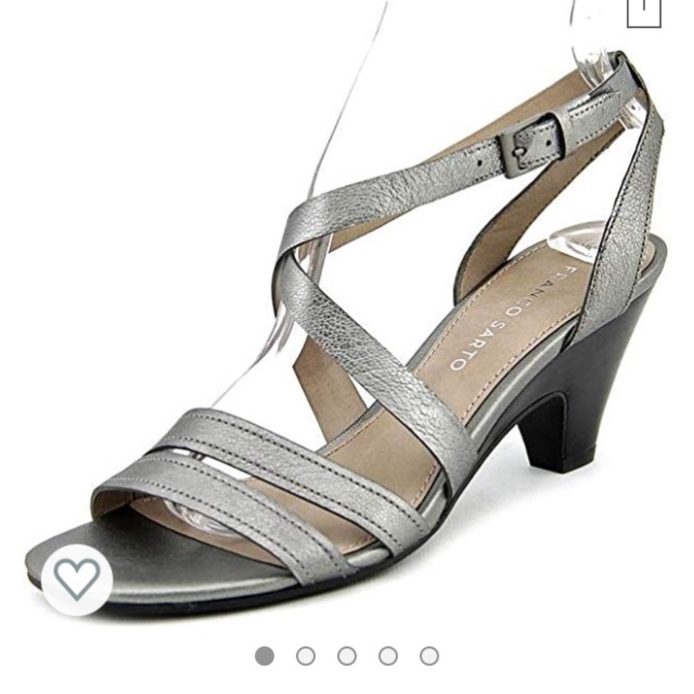 Franco Sarto S 7 Metallic Leather Sandals NWT